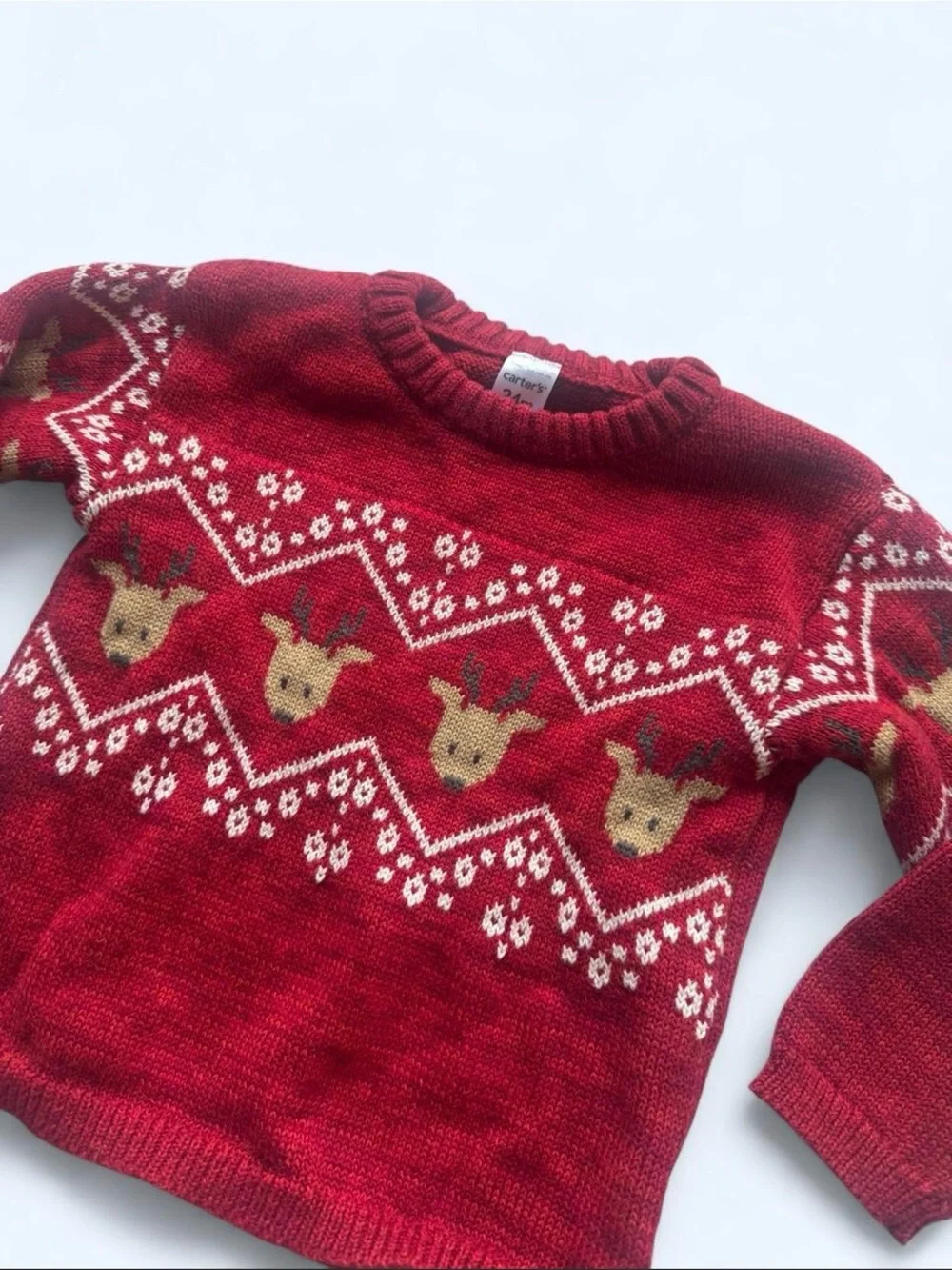 Carter’s Holiday Reindeer Knit Sweater